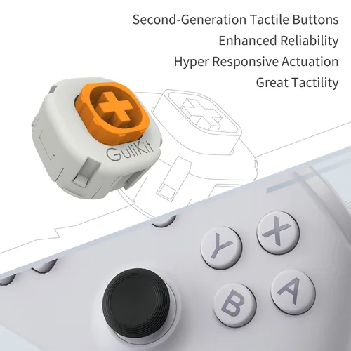 Vista 4 de GuliKit KK3 Controller Kingkong 3 Switch Controller (No Drift) for SwitchPCAndroidMacOSIOS with Hall Joysticks and Triggers (NS37)