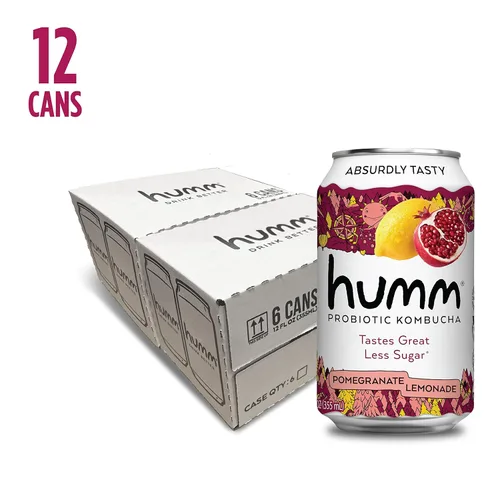 Vista 5 de Humm Kombucha Blackberry, orgánica, vegana y libre de OMG (paquete de 12)