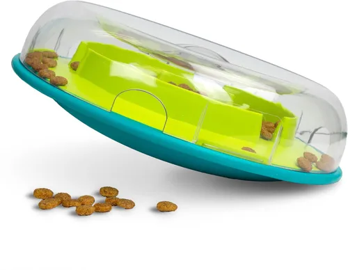 Vista 9 de Nina Ottosson by Outward Hound A-Maze Ball - Bola de rompecabezas y laberinto de premios para perros