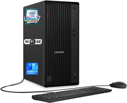 Vista 9 de Lenovo ThinkCentre M90t Gen 6 A.I. PC • Computadora de escritorio Intel Ultra 5 225 de 10 núcleos • DDR5 de 16 GB • SSD de 1 TB • Office 365
