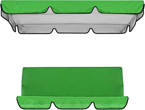 Vista 12 de Juego de cubierta superior impermeable para patio, cubierta superior de repuesto + funda de cojín para columpio para patio, columpio, jardín, Marrón