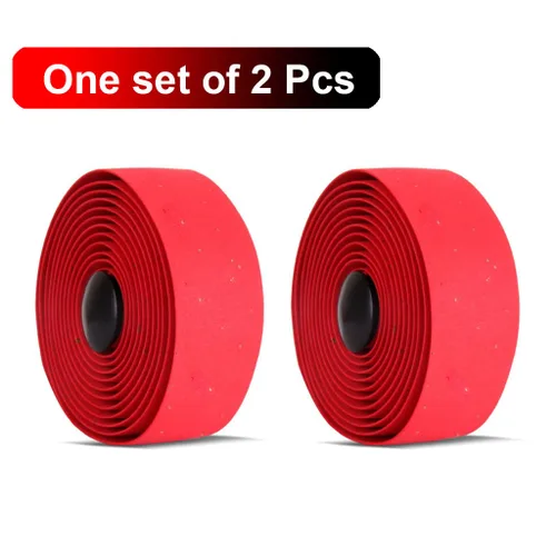 Vista 4 de Cinta de manillar de bicicleta Cinta de manillar de bicicleta de corcho Cinta de manillar de espuma EVA Envolturas de mango de ciclismo Color rojo