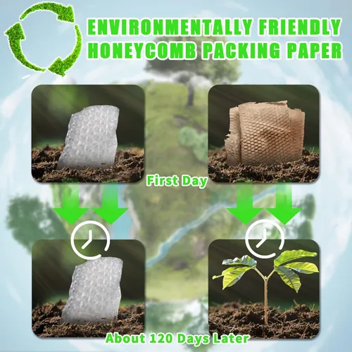 Vista 5 de Hojas de papel de embalaje para mudanzas, hojas de papel de embalaje de panal con elasticidad de 1.6 veces para envío, relleno de cajas, envolver