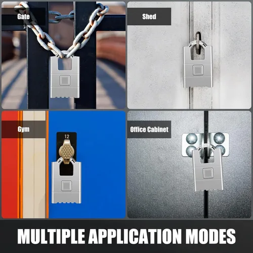 Vista 7 de Candado de combinación resistente, Diyife gran candado para exterior [viga envuelta] de alta seguridad, desbloqueo de un toque, diseño de contraseña