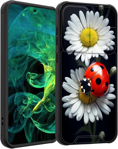 Vista 222 de Funda para Galaxy A36 5G/A56 5G con cubierta de cámara deslizante, resistente de doble capa híbrida a prueba de golpes, funda protectora resistente