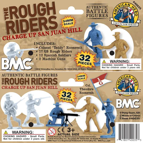 Vista 8 de BMC The Rough Riders Charge Up San Juan Hill - Figuras de soldado de 32 piezas