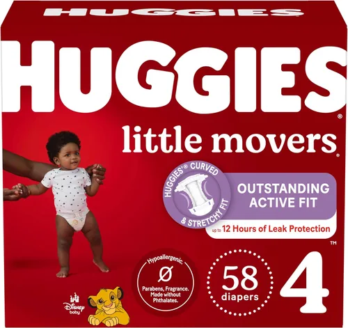 Vista 29 de Pañales Huggies tamaño 3, Little Movers para bebés, talla 3 (16-28 libras), 25 unidades, el empaque puede variar