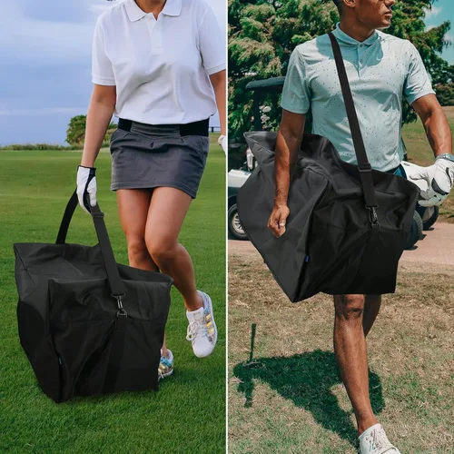 Vista 4 de Xxerciz Bolsa de carrito de golf para Caddytek, bolsa de transporte plegable de 3 ruedas, bolsa de repuesto ligera para carritos con correas