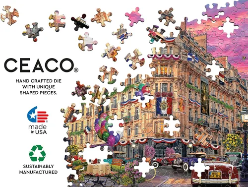 Vista 6 de Ceaco - David Maclean - Cities - Bonjour Paris - Rompecabezas de 1000 piezas