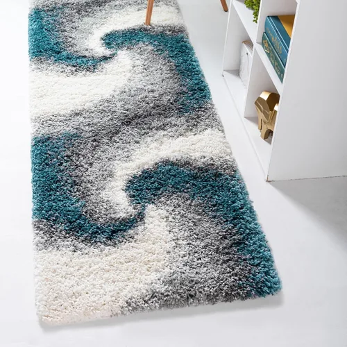 Vista 32 de Rugs.com Soft Touch Shag Collection - Alfombra de pelo largo de 2 x 3 pulgadas, color caqui, perfecta para entradas, cocinas, rincones de desayuno