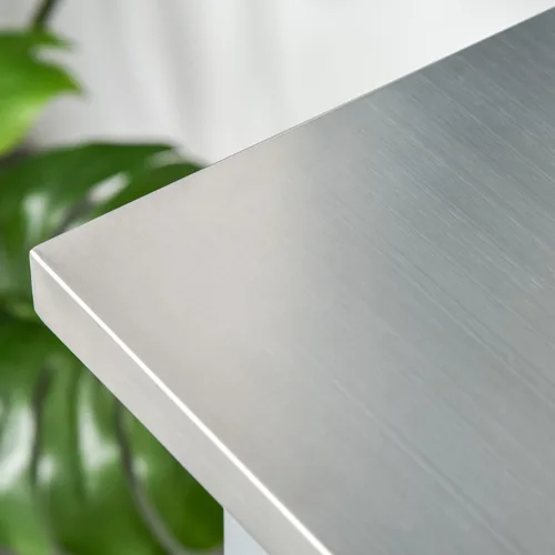 Vista 8 de HOMCOM Kitchen Island Rolling Utility Trolley Carrito con 2 cajones de acero inoxidable - Gris