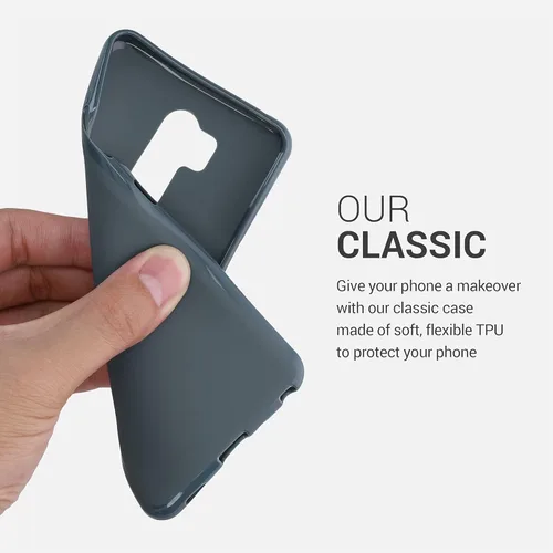 Vista 3 de kwmobile Funda compatible con LG G7 ThinQ/Fit/One - Funda protectora de silicona TPU suave y delgada - Pizarra oscura