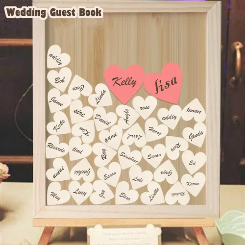 Vista 5 de HADDIY Corazones pequeños de madera para manualidades de 1.5 pulgadas, 100 piezas de recortes de corazón de madera sin terminar para libros