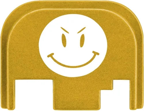 Vista 51 de NDZ Performance Gen 1-4 Rear Slide Cover Plate for Glock 9mm .40 .357 .45 Laser Engraved Popular Images in Black Aluminum - Choose Image