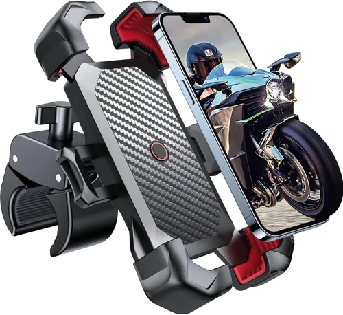 Vista 10 de JOYROOM Soporte de teléfono para motocicleta, [1s bloqueo automático] [100 mph militar antivibraciones] Soporte de teléfono de bicicleta