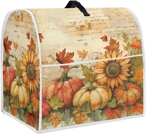 Vista 44 de Funda para batidora de Navidad para cocina de 6 a 8 cuartos de galón, cubiertas antipolvo para electrodomésticos pequeños universales para freidoras