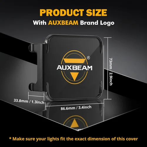 Vista 3 de Auxbeam Barra de luz LED blanca de 3 pulgadas y 40 W con cubiertas protectoras negras, haz de puntos, luces de zanja, luces de conducción, luces