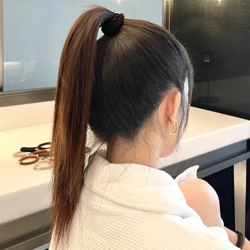 Vista 6 de Tanha 15 pulseras para el cabello, ligas para el cabello para mujeres y hombres, soportes para cola de caballo para cabello grueso, fuerte elástico