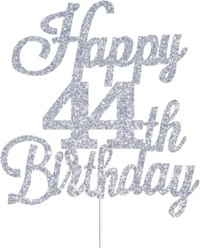 Vista 47 de Decoración para tartas de cumpleaños número 14 con purpurina plateada, decoración de cumpleaños de 14 años, decoración de cumpleaños de 14 años