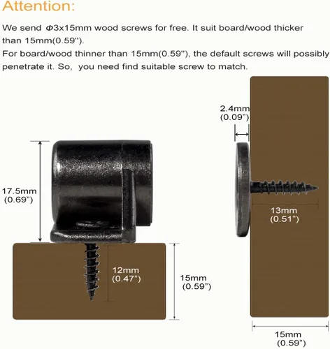 Vista 3 de Keenkee - Juego de 2 cierres magnéticos para puerta de gabinete con imán de neodimio, cierre magnético para gabinete, herrajes con cierre magnético