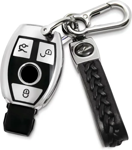 Vista 21 de Creativity Funda para llave de Mercedes Benz. Hermosa funda de TPU compatible con CLS CLK AMG ML C CL E S SL SLK G GLC GLE GLS M R Smart Remote Key