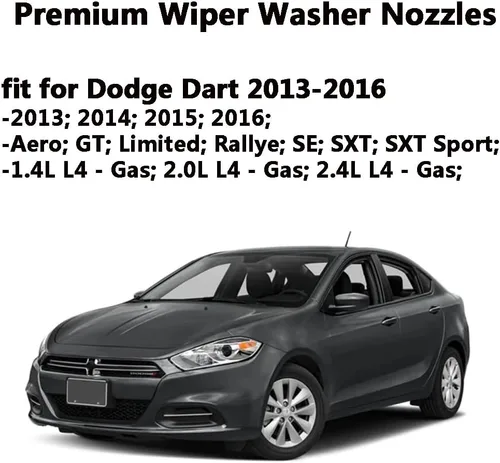 Vista 3 de 68081370AB Boquillas de Lavaparabrisas Premium Compatible con Dodge Dart 2013-2016 Chrysler 200 (2015-2017), Boquilla de Chorro de Líquido
