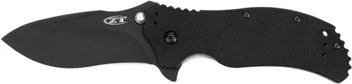 Vista 2 de Cuchillo de bolsillo plegable Zero Tolerance 0350; hoja de acero inoxidable S30V de 3.25 pulgadas con acabado DLC de tungsteno negro; escalas