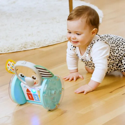 Vista 10 de Juguete de bebé para gatear Earl de Baby Einstein Chase & Tap, con espejo y música, para bebés de 6 meses en adelante