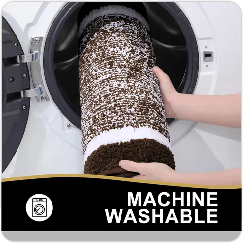 Vista 117 de OLANLY Alfombra de baño de microfibra extrasuave y absorbente, antideslizante, lavable a máquina, de secado rápido, adecuada para suelo de baño