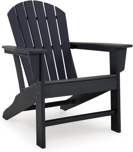 Vista 28 de Diseño de autor por Ashley - Silla para patio exterior Sundown Treasure Adirondack de HDPE, color marrón claro