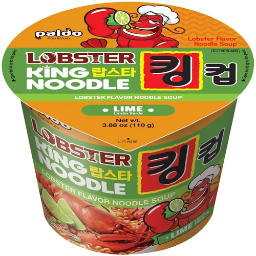 Vista 4 de Paldo Taza con tapa King Ramen Ramyun Fideos Sopa 3.88 oz (paquete de 4)