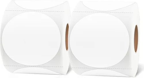 Vista 9 de Etiquetas adhesivas térmicas redondas de arcoíris de 1.5 pulgadas, etiquetas térmicas directas circulares autoadhesivas, etiquetas adhesivas