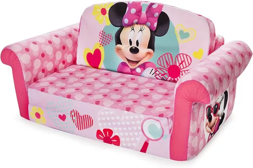 Marshmallow Furniture, Children's 2 in 1 Flip Open Foam Sofa, Minnie Mouse, by Spin Master