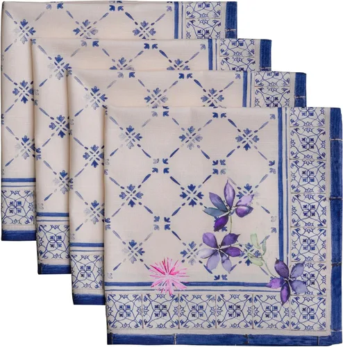 Vista 15 de Maison d' Hermine Juego de 4 servilletas de tela 100% algodón, suaves y duraderas, servilletas cuadradas reutilizables para uso diario, lavables