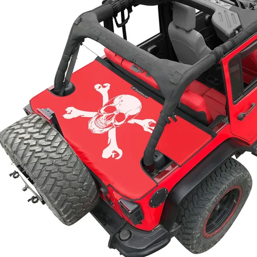 Vista 16 de Shadeidea - Cubierta tonneau para el Jeep Wrangler JK de 4 puertas, cubierta Ton para el maletero trasero del JKU (2007-2018), cubierta