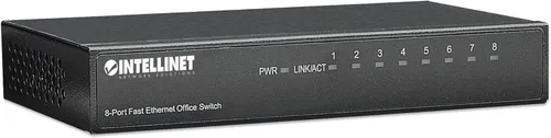 Vista 2 de Intellinet Switch de oficina Ethernet rápido de 8 puertos a 10/100 Mbps (metal) (523318)