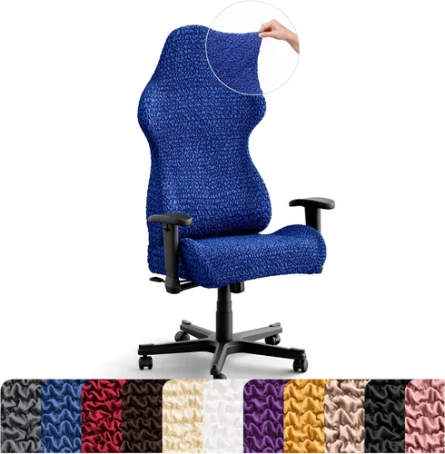 Vista 17 de PAULATO BY GA.I.CO. Funda elástica para silla de oficina y juegos, funda transpirable para sillón de computadora de escritorio con cremallera Rosa