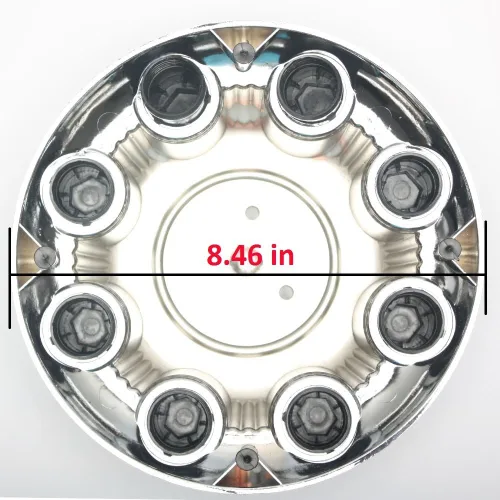 Vista 3 de Tapas centrales para Chevy y GMC 8 tuercas de llanta, juego de 4 cubiertas cromadas para buje automático, repuesto original de fábrica original
