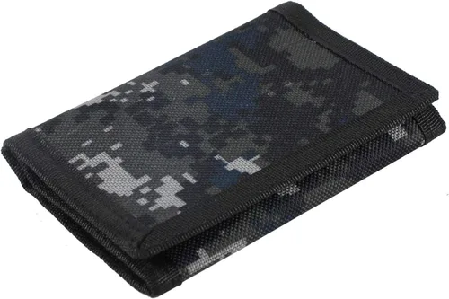 Vista 10 de Cartera RFID de camuflaje, billetera de nailon triple para hombres, mini monedero triple con cremallera para niños, Compacto 025-DV DS