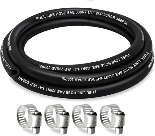 Vista 7 de Manguera de línea de combustible de 1/2 pulgada de ID, Manguera de combustible de 5 pies, Manguera de línea de combustible J30R7 NBR.
