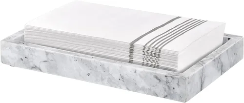 Sumnacon Servilletero de baño para encimera, elegante servilletero para servilletas de papel, toallas de mano, baños, soporte para toallas de