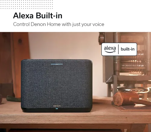 Vista 6 de Denon Home 250 - Altavoz inalámbrico (modelo 2020) HEOS integrado, Alexa integrado, AirPlay 2 y Bluetooth Diseño compacto Negro