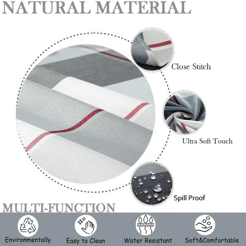 Vista 7 de Mantel rectangular de 52 x 70 pulgadas a cuadros a prueba de derrames, antiencogimiento, suave y resistente a las arrugas, mantel decorativo de tela