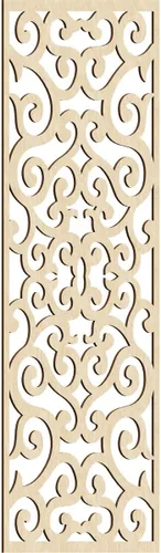 Vista 104 de 9 3/8 pulgadas de ancho x 24 3/8 pulgadas de alto x 1/4 pulgadas de alto, paneles de pared de madera con calado, cereza