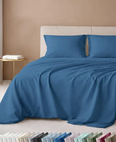 Vista 156 de California Design Den - Juego de sábanas de tamaño King dividido 100% algodón, 600 hilos, tejido satinado suave y transpirable, para cama ajustable