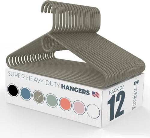 Vista 63 de Perchas Neaties de plástico muy duro, perchas de plástico para la ropa, ideales para el uso diario, perchas estándar para la ropa, hechas en EE.UU.