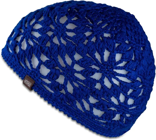 Vista 2 de Gorros de ganchillo tejidos a mano para mujer Algodón de bambú suave transpirable Gorro de quimioterapia refrescante para dormir Hecho a mano