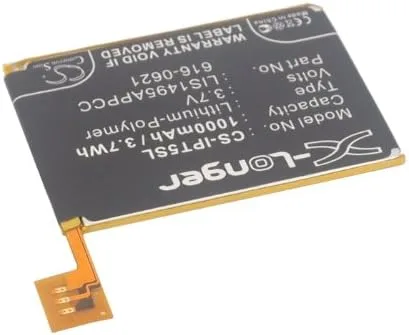 Vista 2 de XPS 1000mAh - Batería de repuesto para Apple iPod Touch 5, iPod Touch 5ª generación PN 616-0621, LIS1495APPCC, A1421
