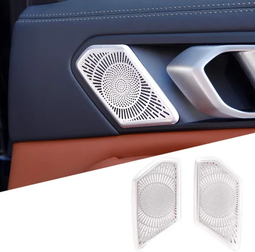 Aleación de aluminio de la manija de la puerta trasera del coche cubierta del altavoz ajuste para BMW X5 X7 G05 G07 2019 accesorios de coche