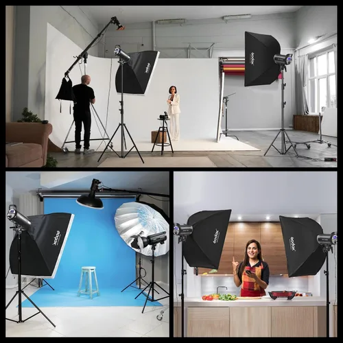 Vista 6 de Godox SK400II 400Ws Luz Estroboscópica de Flash Monolight para Estudio Fotográfico con Montaje Bowens y Cabezal de Lámpara, Lámpara de Modelado